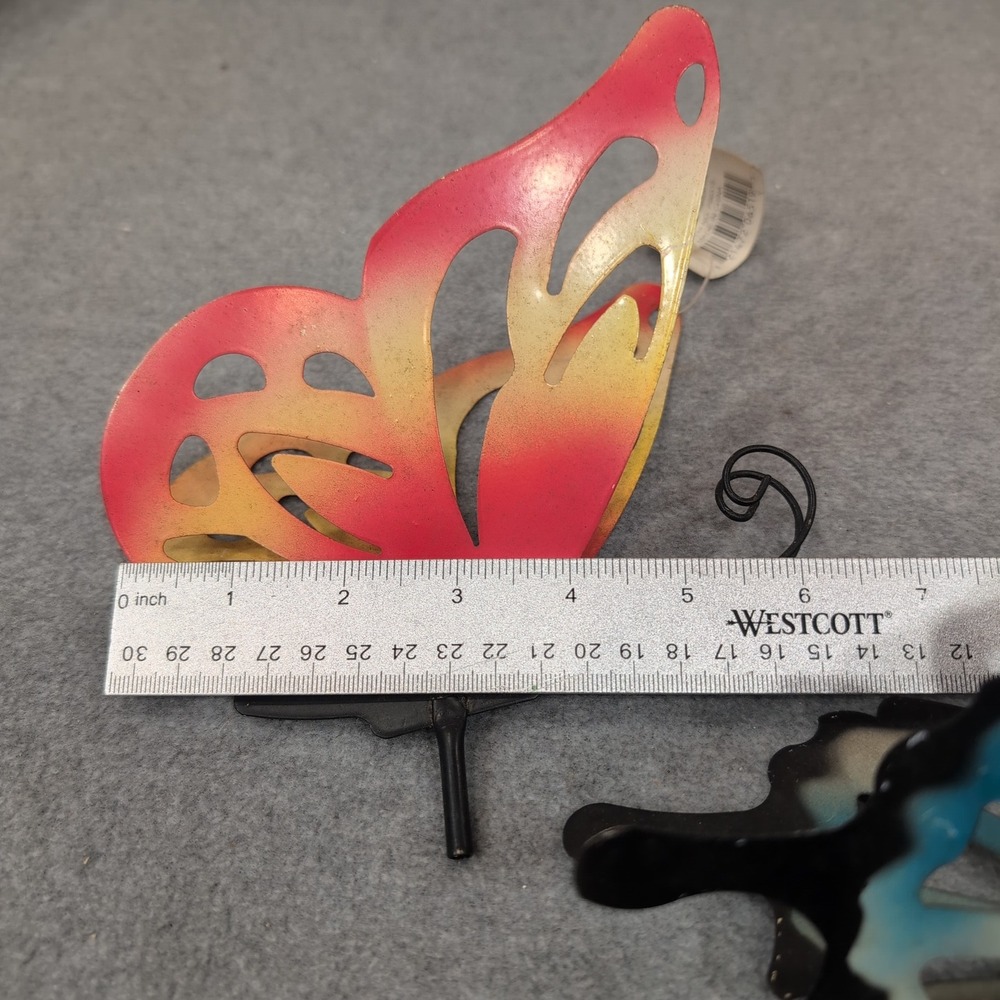 Katelyn Collection Colored Butterfly Garden Stake Metal Outdoor Decor PB6519 - Picture 2 of 3